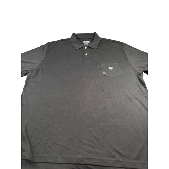 Chaps Mens Black Cotton Polo Shirt XXL Classic Fit - Picture 3 of 11